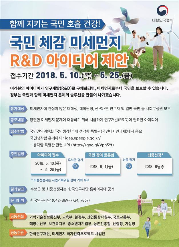 미세먼지 해결방안에 대한 국민 아이디어 모은다!